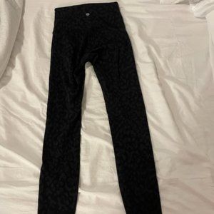 Lululemon Wunder Train 25" in Black Cheetah